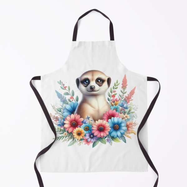 Item preview, A cute meerkat with beautiful colorful flowers designed and sold by CreativeSparkzz.