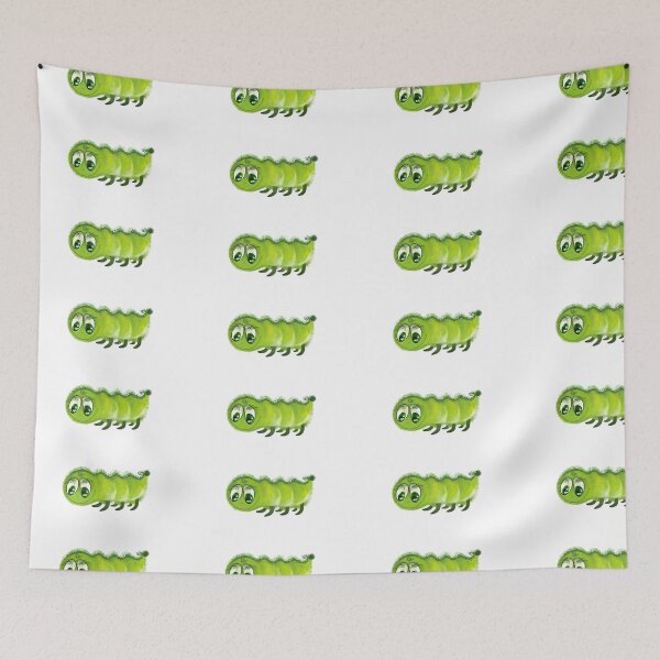 Item preview, Green cute worm. Digital art designed and sold by Baltuka.
