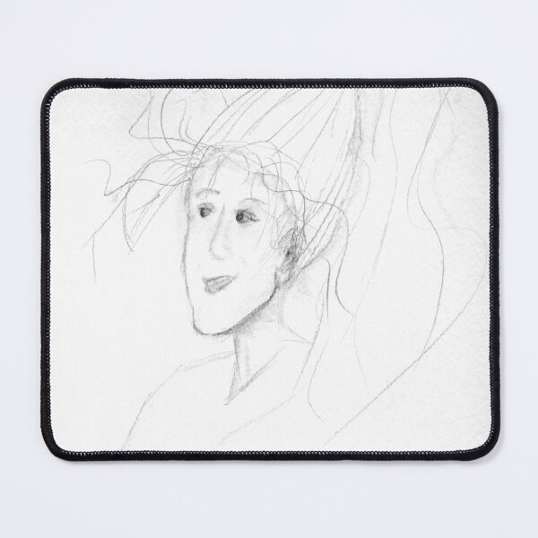 Item preview, sketch of a woman with windswept hair and long ponytail designed and sold by Dawna Morton.