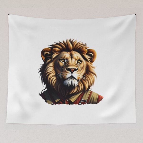Item preview, Working lion in overalls designed and sold by kuhlartde.
