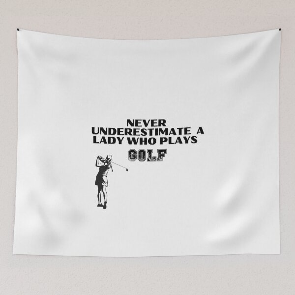 Item preview, Never Underestimate A Lady Who Plays Golf - Lady Plays Golf - Women Plays Golf Poster designed and sold by CYGIS STORE.