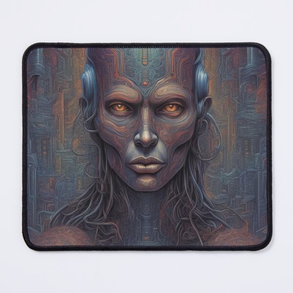 Item preview, Psychonaut Warrior, Psychedelic Abstract Portrait, Digital Art designed and sold by Burn-Ego.