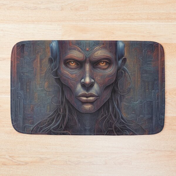 Item preview, Psychonaut Warrior, Psychedelic Abstract Portrait, Digital Art designed and sold by Burn-Ego.
