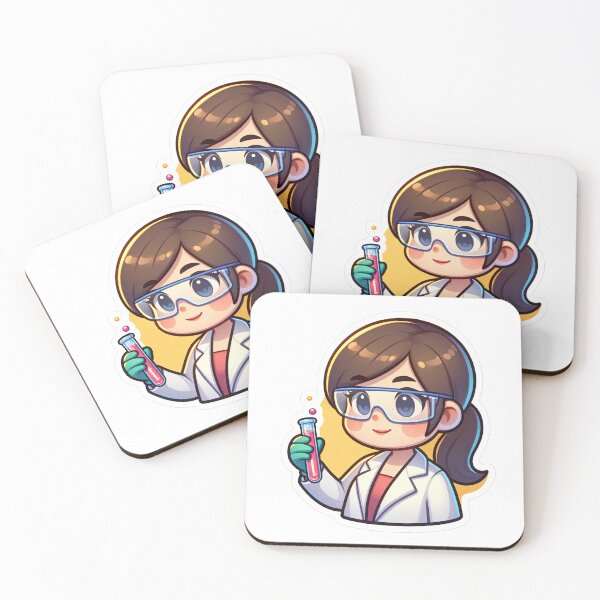 Item preview, Cute Female Cartoon Chemist designed and sold by sciencenotes.