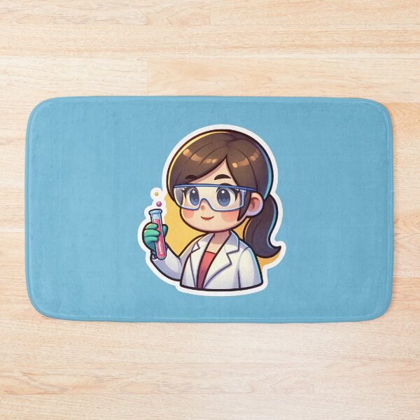 Item preview, Cute Female Cartoon Chemist designed and sold by sciencenotes.