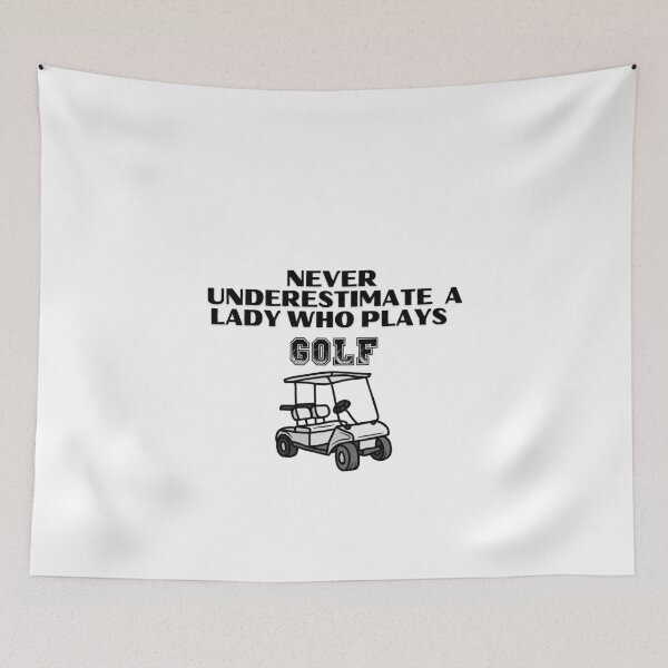 Item preview, Never Underestimate A Lady Who Plays Golf - Lady Plays Golf - Women Plays Golf Poster designed and sold by CYGIS STORE.