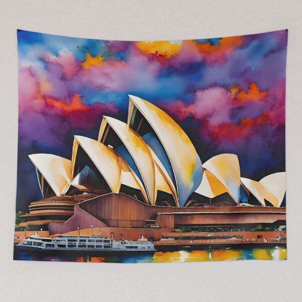 Item preview, Watercolour Of Sydney Opera House designed and sold by AIncredible.
