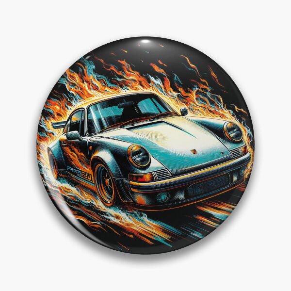 Item preview, Drifit Car fire Flames Automotive T-Shirts designed and sold by PrintyArts.