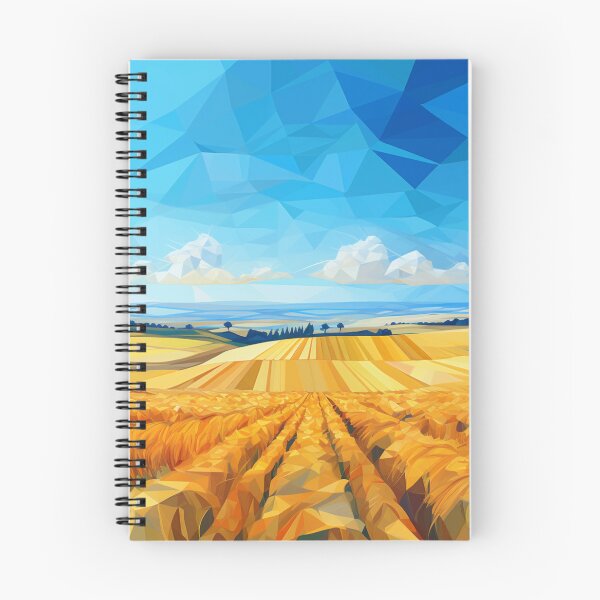Item preview, Gold Fields Under A Blue Sky - Scenic Landscape designed and sold by AiHead.