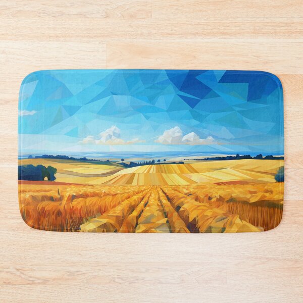 Item preview, Gold Fields Under A Blue Sky - Scenic Landscape designed and sold by AiHead.