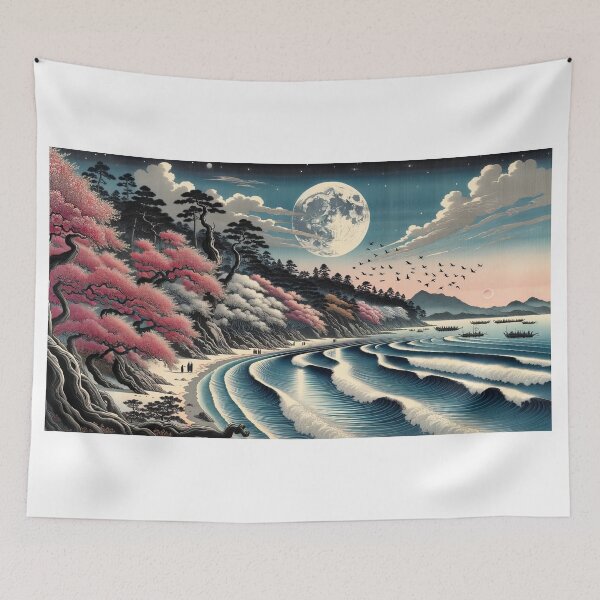 Item preview, Moonlit Sakura - Enchanted Japanese Night designed and sold by EtherealEchoes.