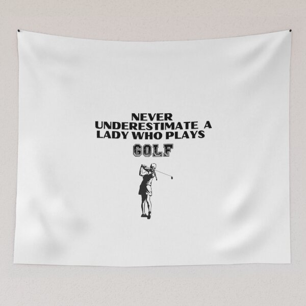 Item preview, Never Underestimate A Lady Who Plays Golf - Lady Plays Golf - Women Plays Golf Poster designed and sold by CYGIS STORE.