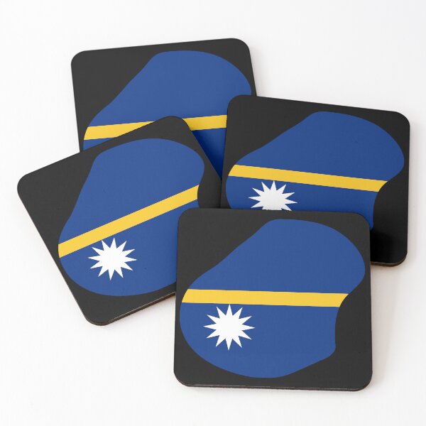 Item preview, Flag Map of Nauru designed and sold by feether-store.