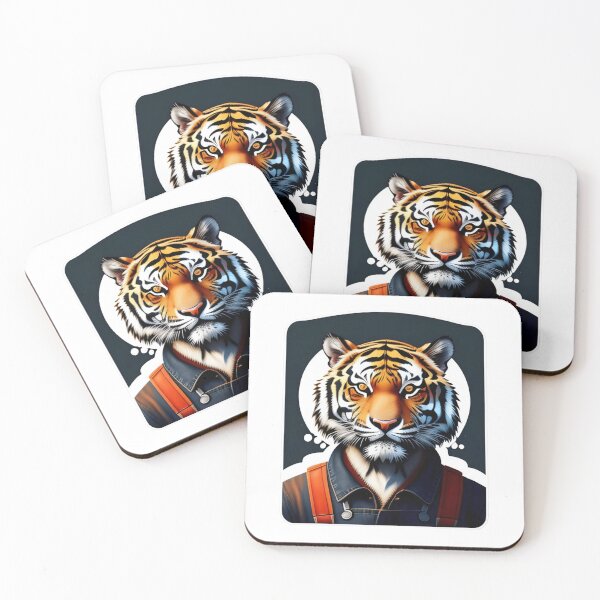 Item preview, Working tiger in overalls designed and sold by kuhlartde.