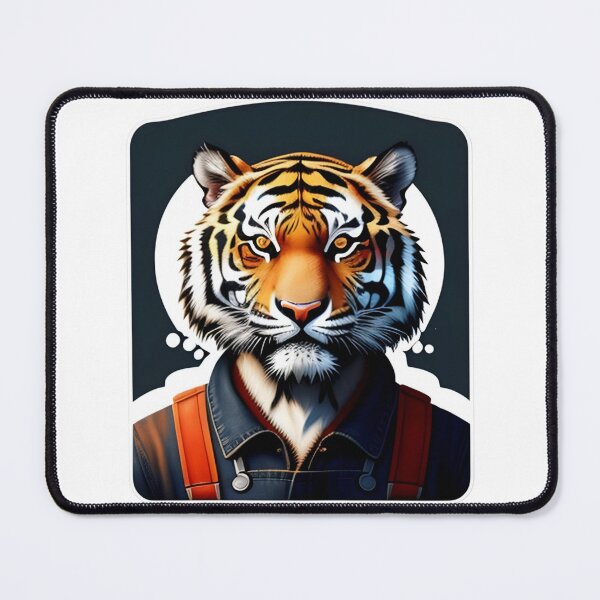 Item preview, Working tiger in overalls designed and sold by kuhlartde.
