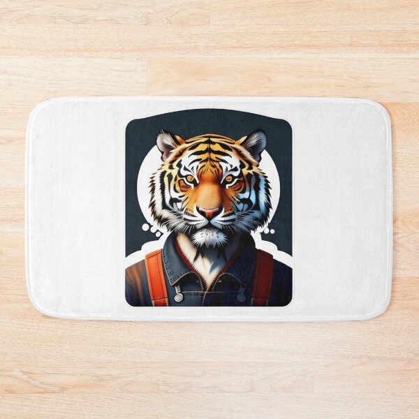 Item preview, Working tiger in overalls designed and sold by kuhlartde.