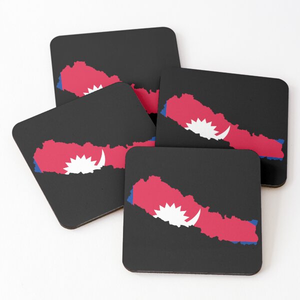 Item preview, Flag Map of Nepal designed and sold by feether-store.