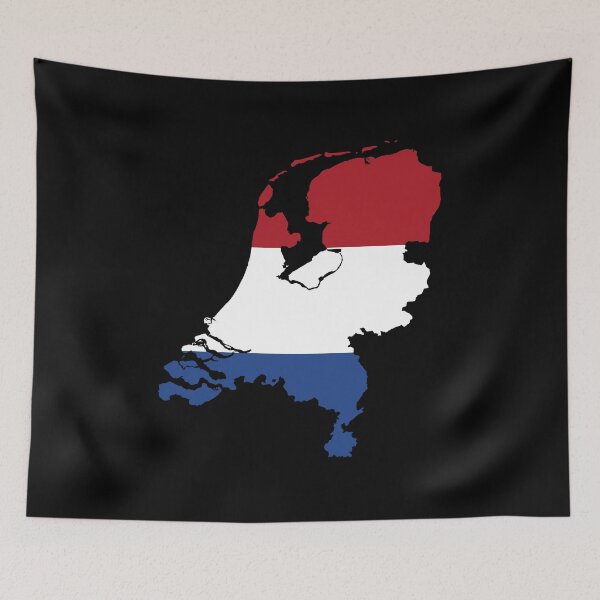 Item preview, Flag Map of Netherlands  designed and sold by feether-store.