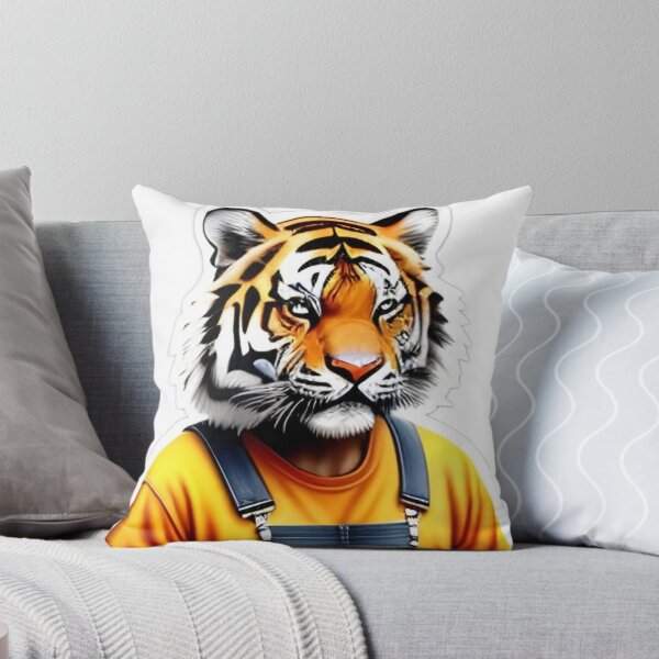 Item preview, Working tiger in overalls designed and sold by kuhlartde.