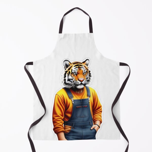 Item preview, Working tiger in overalls designed and sold by kuhlartde.