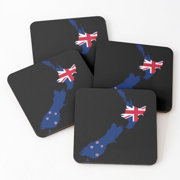 Item preview, Flag Map of New Zealand designed and sold by feether-store.