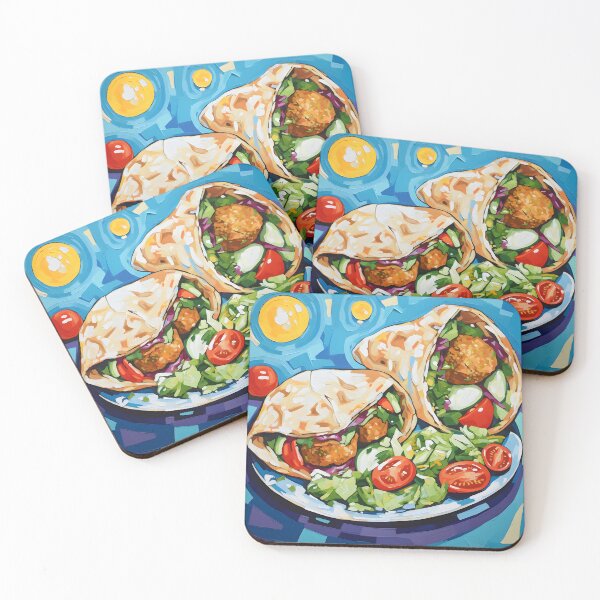 Item preview, Crispy Canvas- Abstract Expressionism in the World of Falafel- Healthy Vegan Food designed and sold by OlfactoART Studio.