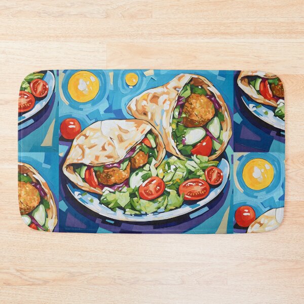 Item preview, Crispy Canvas- Abstract Expressionism in the World of Falafel- Healthy Vegan Food designed and sold by OlfactoART Studio.