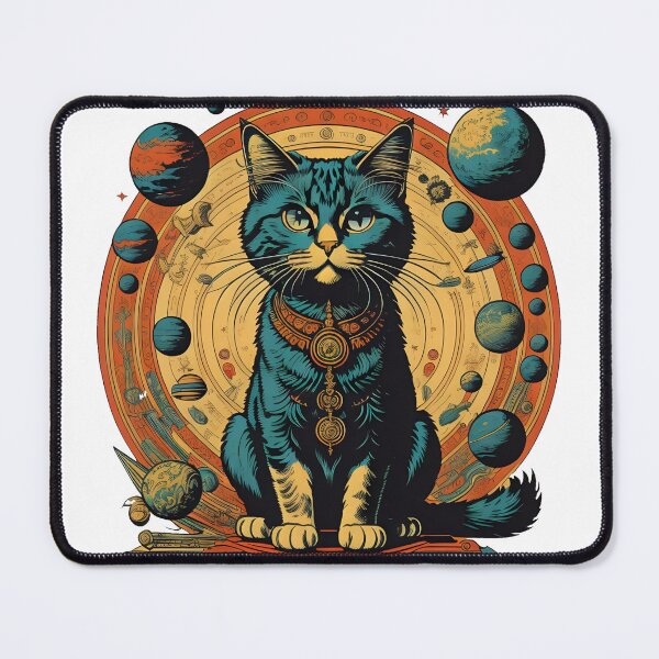 Item preview, Celestial Cat with Planets designed and sold by Qlutique.