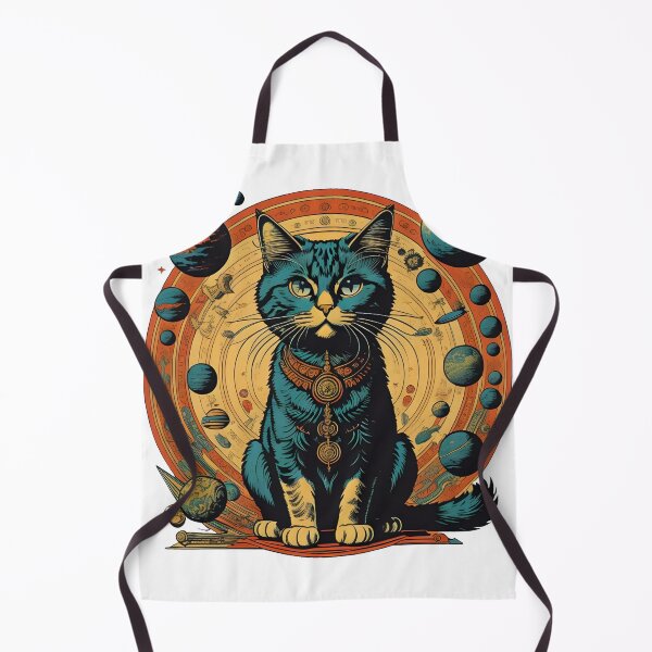Item preview, Celestial Cat with Planets designed and sold by Qlutique.