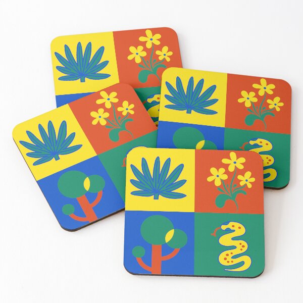 Item preview, Nature Doodle Print in Primary Colors designed and sold by Jselz.