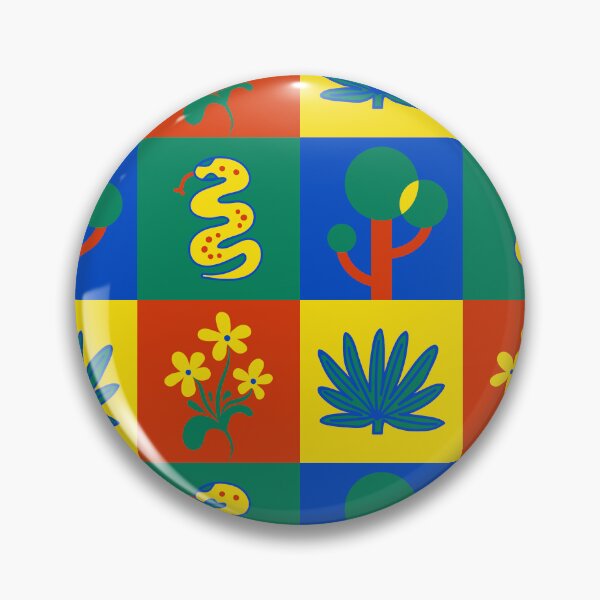 Item preview, Nature Doodle Print in Primary Colors designed and sold by Jselz.