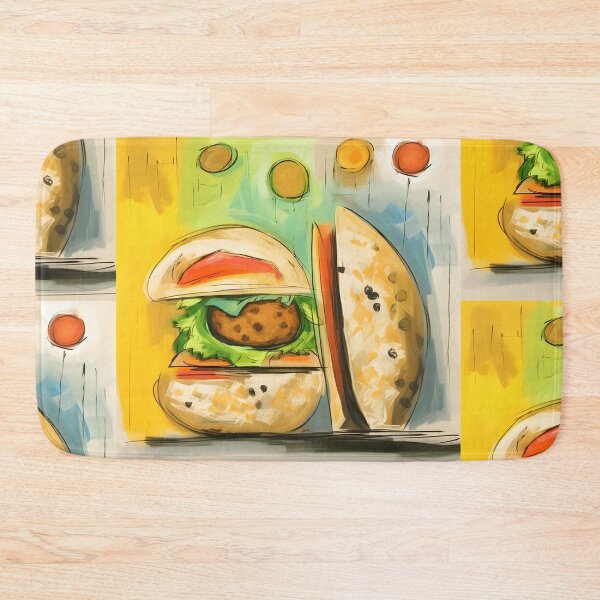 Item preview, Flavor Explosions- Abstract Expressionist Journey into Falafel Bliss Healthy Food designed and sold by OlfactoART Studio.