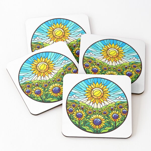 Item preview, Sunflower Field Stained Glass designed and sold by Delamoon.