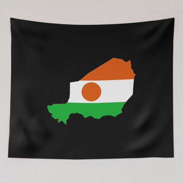 Item preview, Flag Map of Niger designed and sold by feether-store.