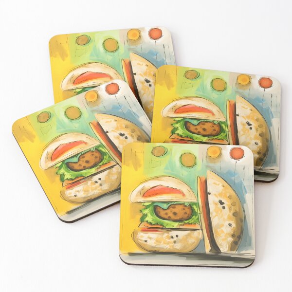 Item preview, Flavor Explosions- Abstract Expressionist Journey into Falafel Bliss Healthy Food designed and sold by OlfactoART Studio.