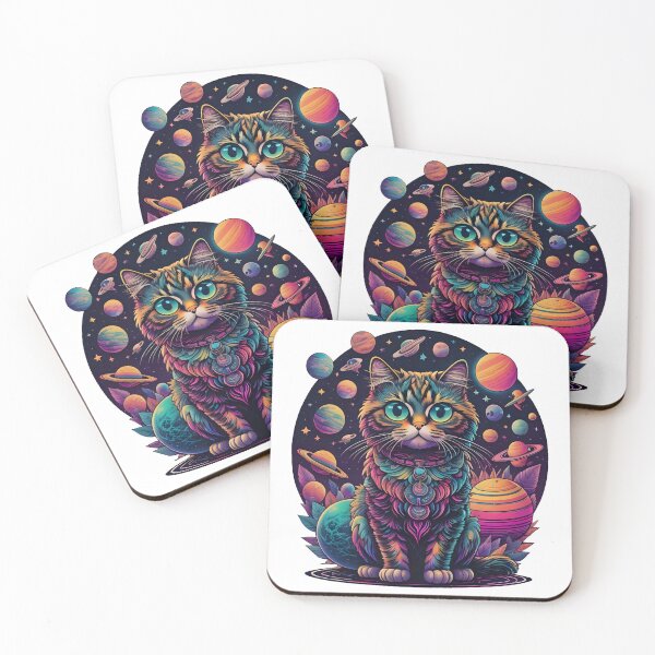 Item preview, Celestial Cat with Planets designed and sold by Qlutique.