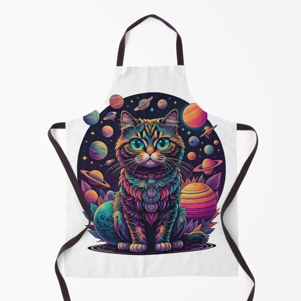 Item preview, Celestial Cat with Planets designed and sold by Qlutique.