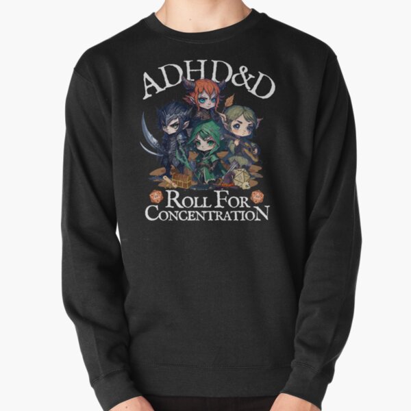 Item preview, ADHD dnd adventurers: roll for concentration, neurodiversity & mental health quote designed and sold by DungeonAtelier.
