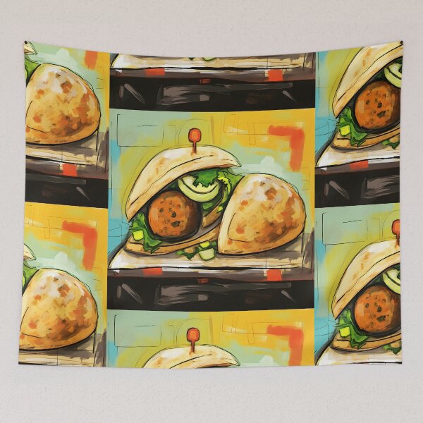 Item preview, Abstract Crunch- Cubist Interpretation of the Falafel Phenomenon designed and sold by OlfactoART Studio.