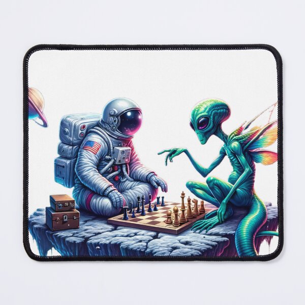 Item preview, Astronaut and Alien Intergalactic Strategy Summit designed and sold by ArtComixHaven.