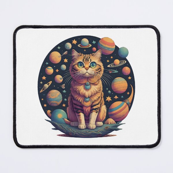 Item preview, Celestial Cat with Planets designed and sold by Qlutique.
