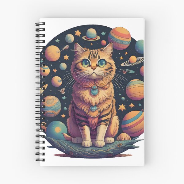 Item preview, Celestial Cat with Planets designed and sold by Qlutique.