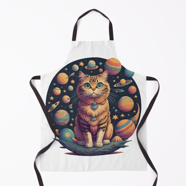 Item preview, Celestial Cat with Planets designed and sold by Qlutique.