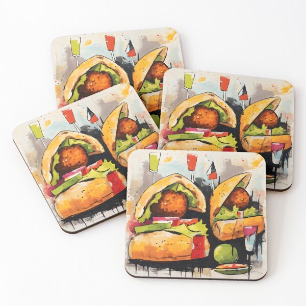 Item preview, Pop Flavors- Cubist Delight in the Art of Falafel Abstract Expressionism designed and sold by OlfactoART Studio.