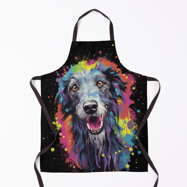 Item preview, colorful scottish deerhound colorful dog painting designed and sold by WallyPink.