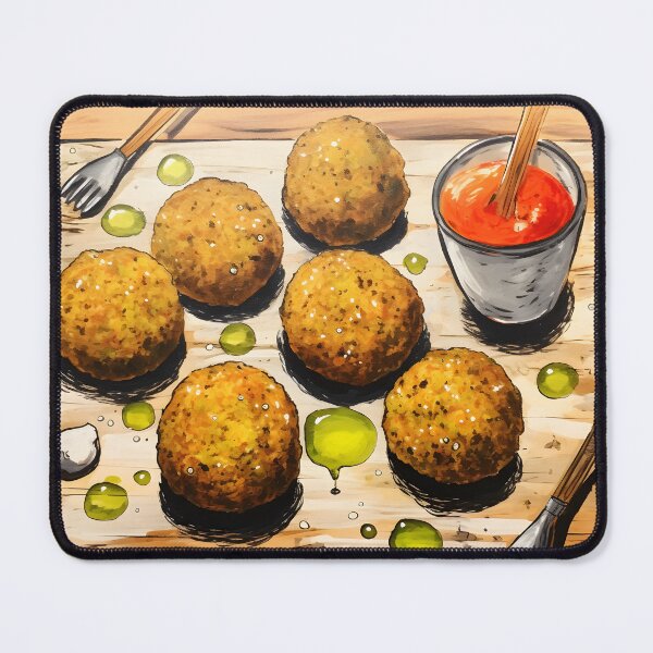 Item preview, Sculpting Spice- A Pop Art Ode to the Falafel Experience in Abstract Expressionism designed and sold by OlfactoART Studio.