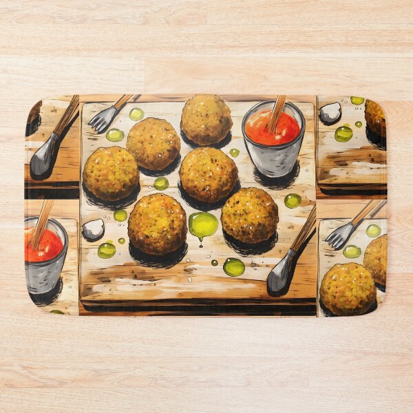 Item preview, Sculpting Spice- A Pop Art Ode to the Falafel Experience in Abstract Expressionism designed and sold by OlfactoART Studio.