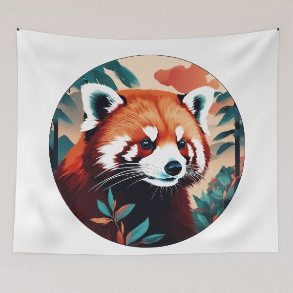 Item preview, Adorable Red Panda illustration designed and sold by Bilisik.