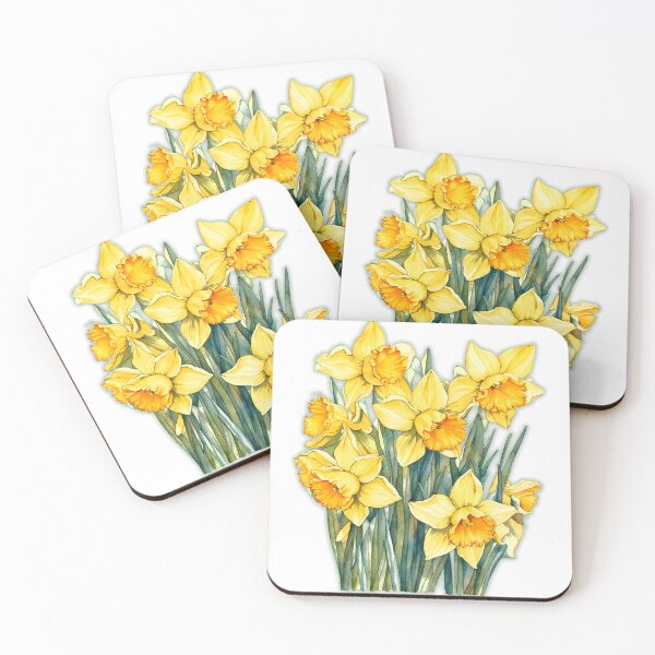Item preview, Bush yellow daffodils watercolor designed and sold by jnsmerchstore.