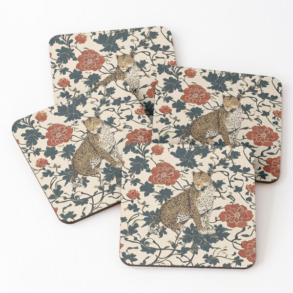 Item preview, Leopard on Bright Floral  designed and sold by AnimaliaStar.